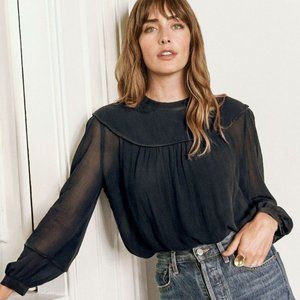 Amour Vert Raine Sheer Chiffon Blouse